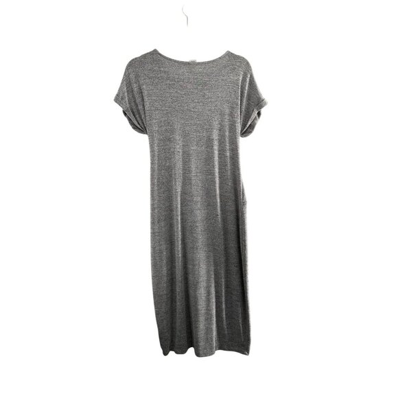 Gray Gap Womens Knot Front Midi Dress Size M Sweater Wrap Midi Preppy Knit Boho - Picture 6 of 6